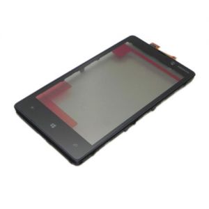 Nokia 00805X6 A-Cover + digitizer - kolor czarny - Nokia Lumia 820