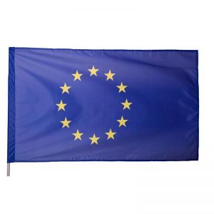 Flaga UE na drzewiec - 70 x 112 cm