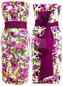 Sukienka w kwiaty z pięknym tyłem trend lato 2014 !!! - mon 84a  r. 34