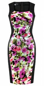 Sukienka w kwiaty illusion dress, mon 168B