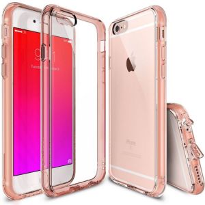 Obudowa Rearth | Etui Ringke Fusion Case + Folia ochronna | Apple iPhone 6 6S | kolor Rose Gold - Ro