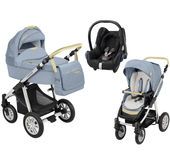 Wózek wielofunkcyjny 3w1 Lupo Dotty Baby Design + Cabrio Fix GRATIS (Denim niebieski)