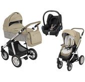 Wózek wielofunkcyjny 3w1 Lupo Dotty Baby Design + Cabrio Fix GRATIS (Eco beżowy)