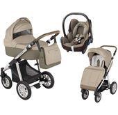 Wózek wielofunkcyjny 3w1 Lupo Dotty Baby Design + Cabrio Fix GRATIS (beżowy)