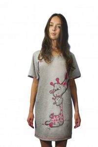 Koszula do Karmienia XXL Malinowa Żyrafka
