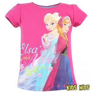 Koszulka Frozen Elsa & Anna róż 2 lata