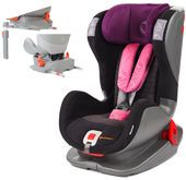 Fotelik samochodowy Glider Softy Isofix 9-25kg Avionaut (czarno-fioletowy)