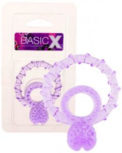 Basicx Double Cockring Purple 1inch
