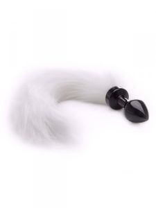 White Tail Buttplug - Black