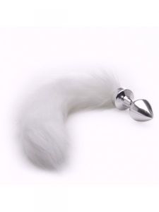 White Tail Buttplug - Silver