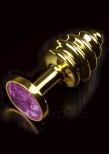 Jewellery Ribbed Gold Purple