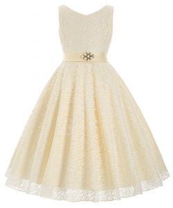 Koronkowa sukienka dziewczęca| sukienki dla dzieczynki, szampańska sukienka flower girl