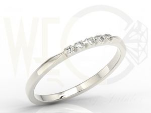 Pierścionek z białego złota z diamentami 0,07 ct wzór BP-3507B