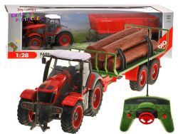 Wspaniały zdalnie sterowany Traktor + Bale drewna