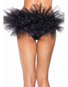 Spandex Tanga Panty With Tulle Ruffle Back