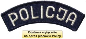 Emblemat Policji - półokrągły granatowy