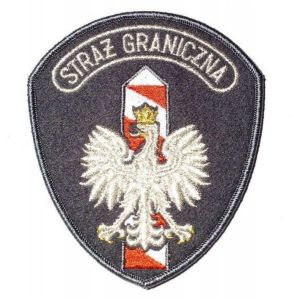 Emblemat naramienny Straży Granicznej - wyjściowy szary