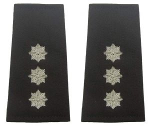 Pagony (pochewki) czarne Policji - komisarz