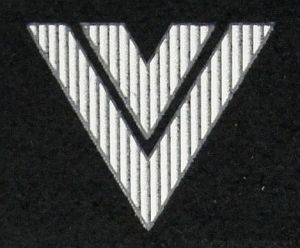 Stopień na beret WP (czarny / t) - starszy sierżant