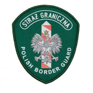 Emblemat naramienny Straży Granicznej POLISH BORDER GUARD - polowy zielony