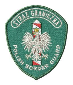 Emblemat naramienny Straży Granicznej POLISH BORDER GUARD - wyjściowy zielony