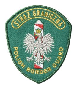 Emblemat naramienny Straży Granicznej MW POLISH BORDER GUARD - wyjściowy zielony