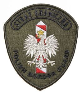 Emblemat naramienny Straży Granicznej POLISH BORDER GUARD - służbowy oliwkowy