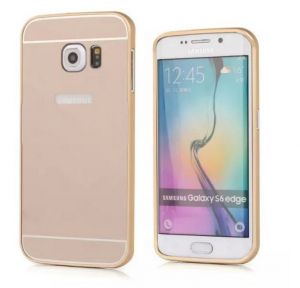 Obudowa Zolti Bumper Metal Samsung Galaxy S6 Edge Złota - Złoty