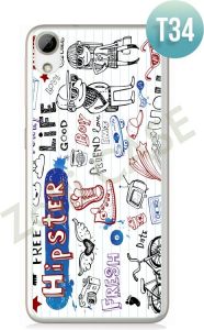 Etui Zolti Ultra Slim Case - HTC Desire 626 - Hipster - Wzór T34 - T34