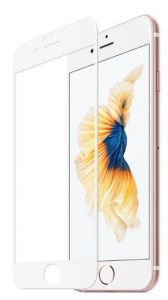 Szkło ochronne Perfect Glass Apple iPhone 6 / 6S z białą ramką - Biały