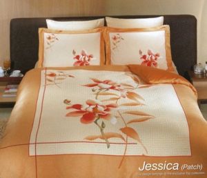 Pościel satynowa TAC Jessica Orange 100% bawełna