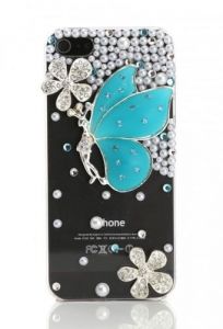 Obudowa Blingmeister Bright Wings - przezroczysta z koralikami - iPhone 5 5S